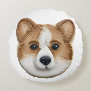 Corgi Dog 3D geïnspireerd Rond Kussen