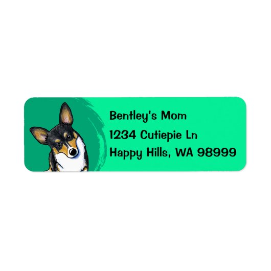Corgi Dog Adresetiketten Etiket (Voorkant)