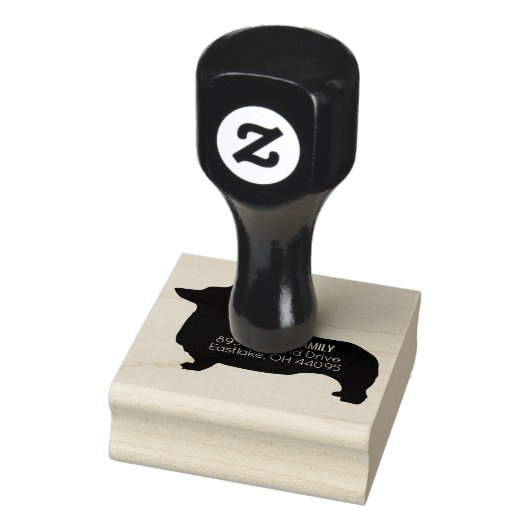 Corgi Dog Adresstempel Rubberstempel (Stempel)