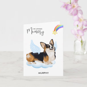 Corgi Dog Angel Memorial Pet verloor sympathie Kaart