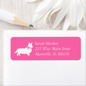 Corgi Dog Baby shower Pink Girl Etiket (Insitu)