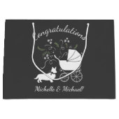 Corgi Dog Baby shower Puppy Gray Welsh Pembroke Groot Cadeauzakje (Voorkant)