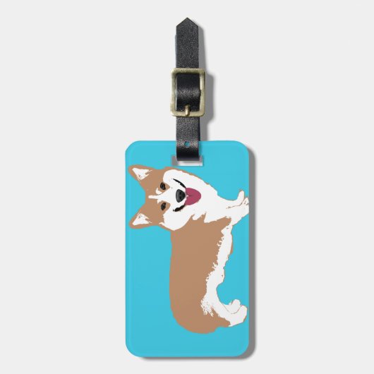 Corgi Dog Bagagelabel (Voorkant verticaal)