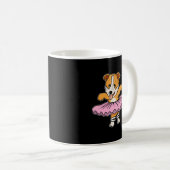 Corgi Dog Ballet Dancer Gift Girls Ballet Dancing Koffiemok (Voorkant rechts)