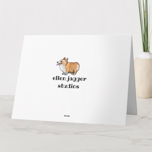 Corgi Dog Birthday Card Kaart (Achterkant)