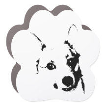 Corgi Dog Black en White Ink Sketch