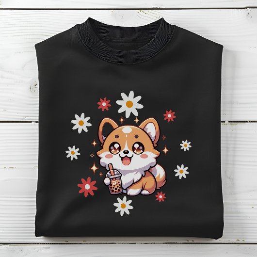 Corgi Dog Boba Tea Bubble Theeliefhebbers Trui