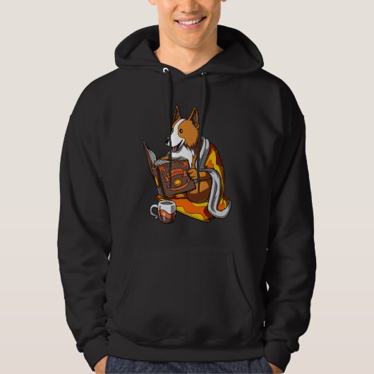 Corgi Dog Book Hoodie (Voorkant)