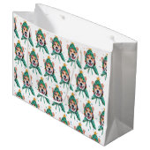 Corgi Dog Breed Christmas Groot Cadeauzakje (Voorkant Gekanteld)