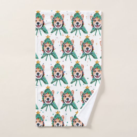 Corgi Dog Breed Christmas Handdoek (Handdoek)
