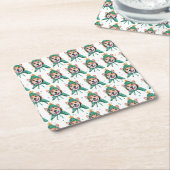 Corgi Dog Breed Christmas Kartonnen Onderzetters (Schuin)