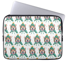 Corgi Dog Breed Christmas Laptop Sleeve