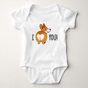 Corgi Dog Butt Babysuit Romper