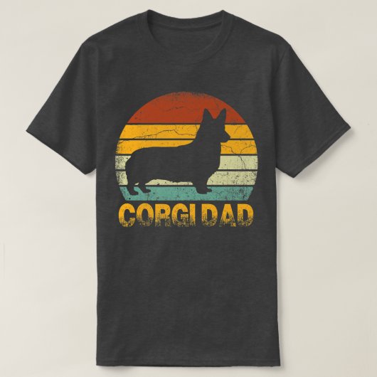 Corgi Dog  Cavalier Dad T-shirt (Design voorkant)