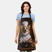 Corgi Dog Chef Schort (Gedragen)