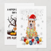 Corgi Dog Christmas Light Decor Xmas Pajamas Pj Aankondiging (Voorkant / Achterkant)