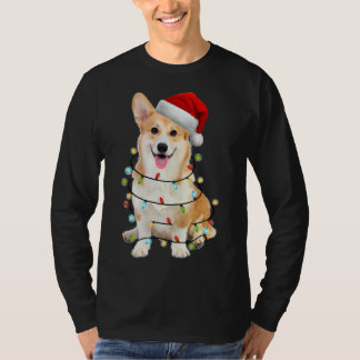 Corgi Dog Christmas Light T-shirt