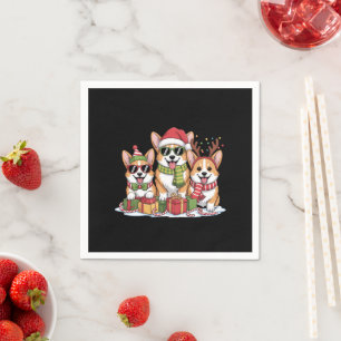 Corgi Dog Christmas Mom Hondenliefhebber Vakantie  Servet