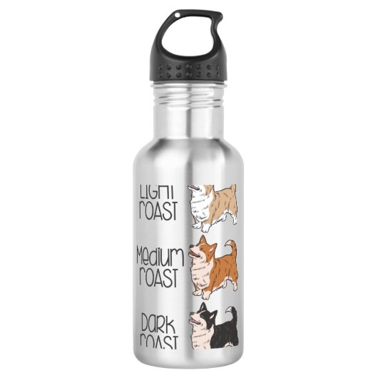 Corgi Dog & Coffee Waterfles (Voorkant)