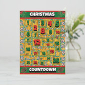 Corgi Dog Countdown Kerstmis Advent Calendar Feestdagenkaart (Staand voorkant)