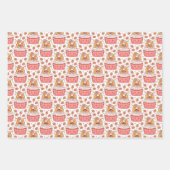 Corgi Dog Cupcake-opbergpapierset 3 Inpakpapier Vel (Voorkant)