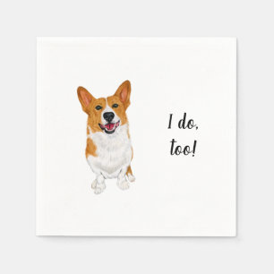 Corgi Dog Custom Cocktail Napkin Servet