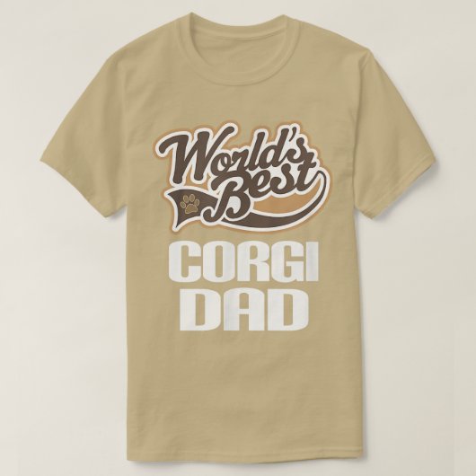 Corgi Dog Dad Fathers Day Gift T-shirt (Design voorkant)
