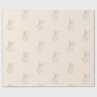 Corgi Dog Decorated Wrapping Paper Cadeaupapier