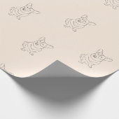 Corgi Dog Decorated Wrapping Paper Cadeaupapier (Hoek)