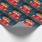 Corgi Dog Driving Car Scary Halloween Cadeaupapier (Hoek)