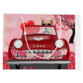 Corgi Dog Driving Car with Hearts Valentijns Groot Cadeauzakje (Achterkant)