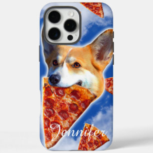 Corgi Dog Eating Pizza iPhone 16 Pro Max Hoesje