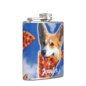 Corgi Dog Eating Pizza Heupfles (Rechts)