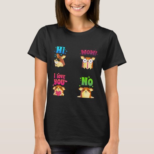Corgi Dog Emotion T-shirt (Voorkant)