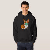 Corgi Dog Face Mask Social Distancing Antivirus Hoodie (Voorkant volledig)
