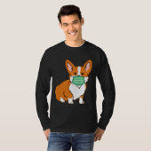 Corgi Dog Face Mask Social Distancing Antivirus T-shirt (Voorkant volledig)