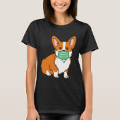 Corgi Dog Face Mask Social Distancing Antivirus T-shirt (Voorkant)