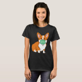 Corgi Dog Face Mask Social Distancing Antivirus T-shirt (Voorkant volledig)
