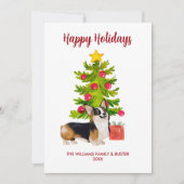 Corgi Dog Familie Kerstmis Feestdagenkaart (Voorkant)