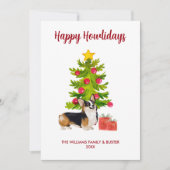 Corgi Dog Familie Kerstmis Feestdagenkaart (Voorkant)