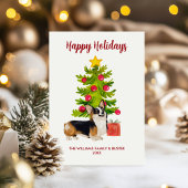 Corgi Dog Familie Kerstmis Feestdagenkaart