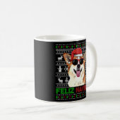 Corgi Dog Feliz Navidog Funny Kerstmis Koffiemok (Voorkant rechts)