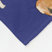Corgi Dog Fleece Blanket Navy Blue Deken (Hoek)