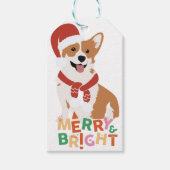 corgi dog fury bright gift labels cadeaulabel (Voorkant)