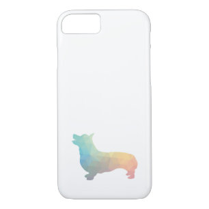 Corgi Dog Geometric Pattern Silhouette Pastel iPhone 8/7 Hoesje