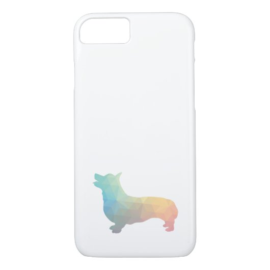 Corgi Dog Geometric Pattern Silhouette Pastel Case-Mate iPhone Case (Achterkant)