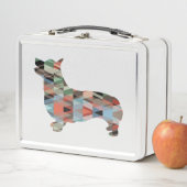 Corgi Dog Geometric Pattern Silhouette Pset (In situ)
