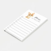 Corgi Dog gepersonaliseerd om lijst te doen Post-it® Notes (Schuin)