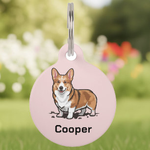 Corgi Dog Gepersonaliseerde Huisdier Naam ID Halsb Huisdierpenning