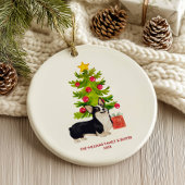 Corgi Dog gepersonaliseerde kerst Keramisch Ornament